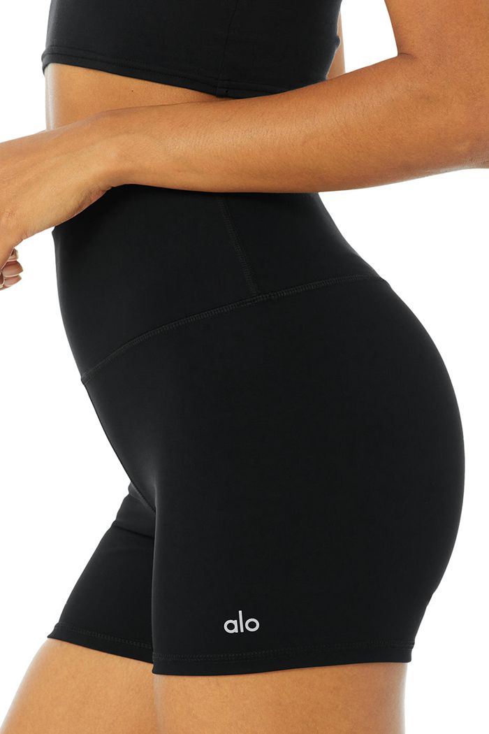 Short Alo Yoga Vapor High-Cintura Fierce Mujer Negros | 952714AFR