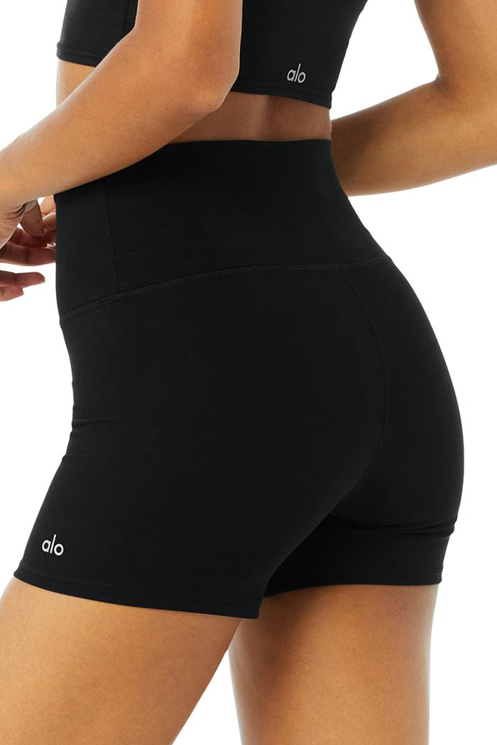Short Alo Yoga Vapor High-Cintura Fierce Mujer Negros | 952714AFR