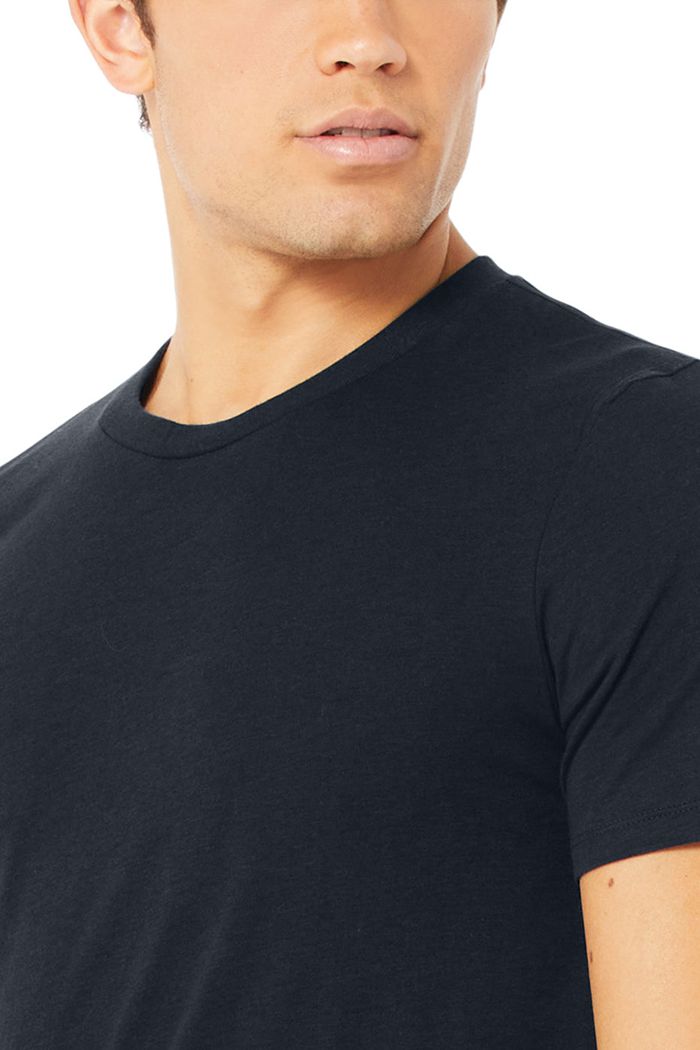 Short Sleeve Alo Yoga Airwave Tee Hombre Azul Marino | 214507YMJ