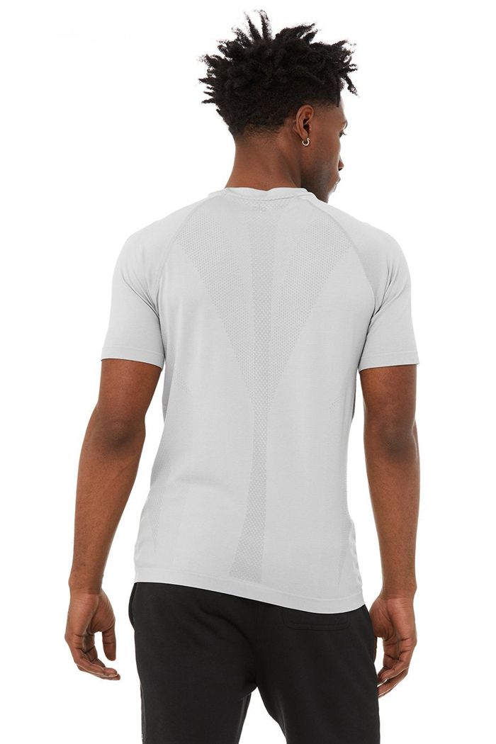 Short Sleeve Alo Yoga Amplify Seamless Tee Hombre Grises | 326710HZS
