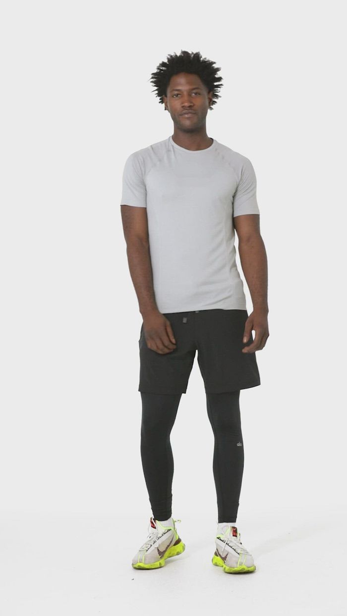 Short Sleeve Alo Yoga Amplify Seamless Tee Hombre Grises | 326710HZS