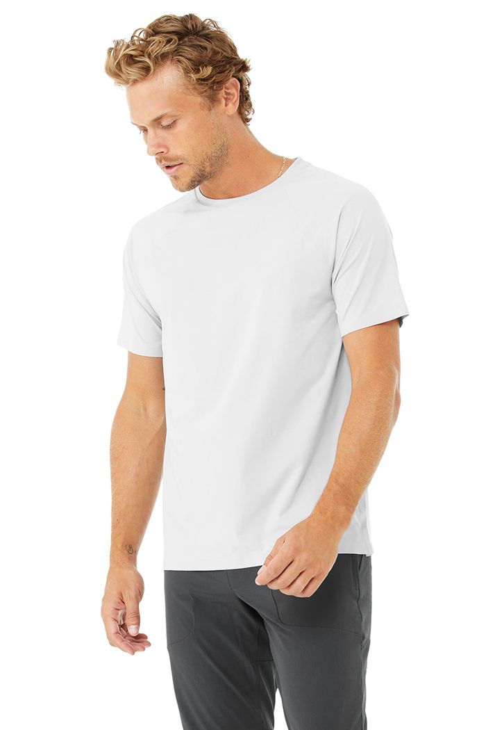 Short Sleeve Alo Yoga Idol Performance Tee Hombre Blancos | 219730QUF