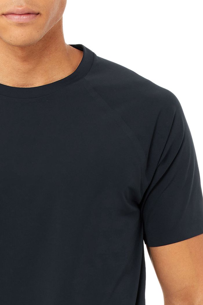 Short Sleeve Alo Yoga Idol Performance Tee Hombre Azul Marino | 362508BKI