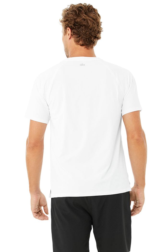 Short Sleeve Alo Yoga Idol Performance Tee Hombre Blancos | 419275OJV