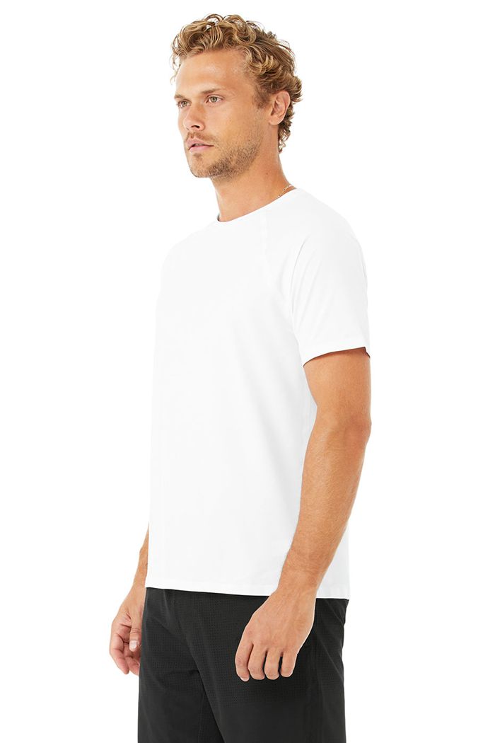 Short Sleeve Alo Yoga Idol Performance Tee Hombre Blancos | 419275OJV