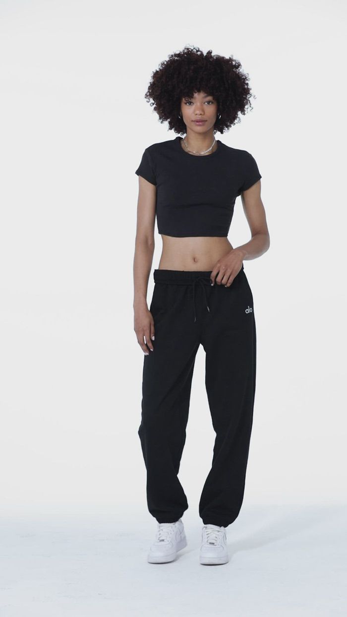 Short Sleeve Alo Yoga Ribbed Mujer Verdes Oscuro | 971634SAZ