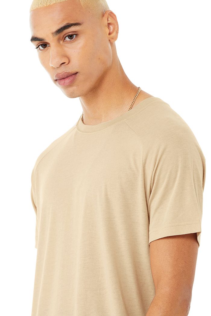 Short Sleeve Alo Yoga The Triumph Crew Neck Tee Hombre Marrom | 120543PXE