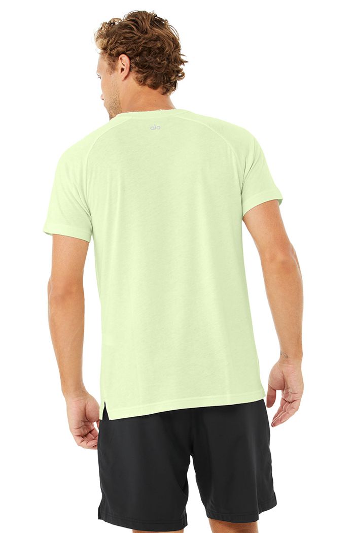 Short Sleeve Alo Yoga The Triumph Crew Neck Tee Hombre Verdes | 945721IZB