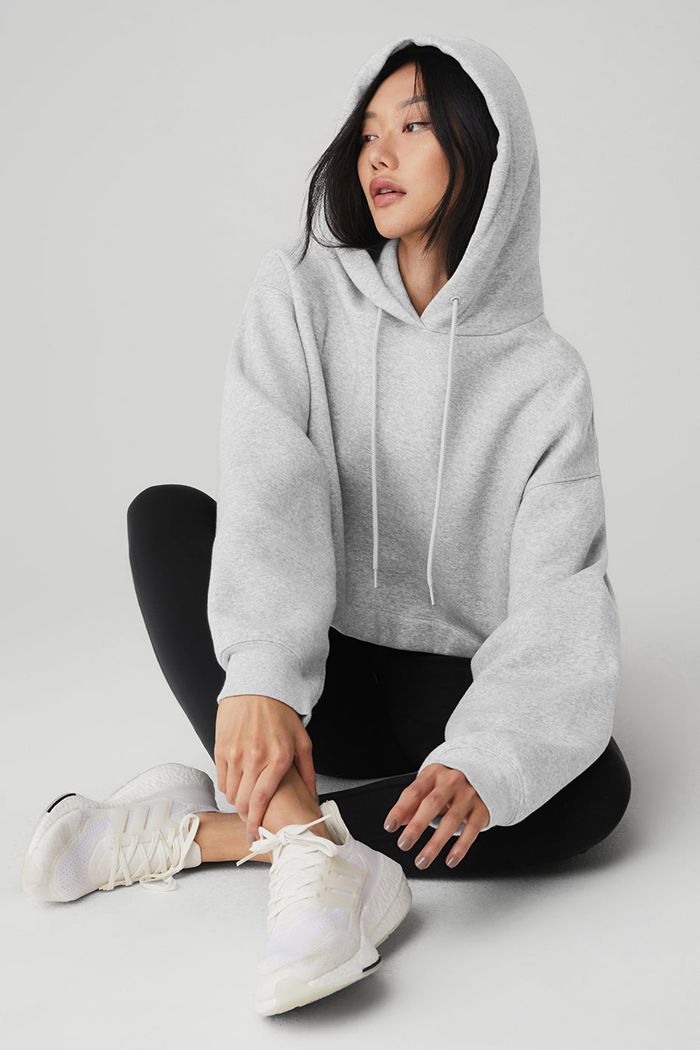 Sudadera Con Capucha Alo Yoga Bae Mujer Grises | 275148DCP