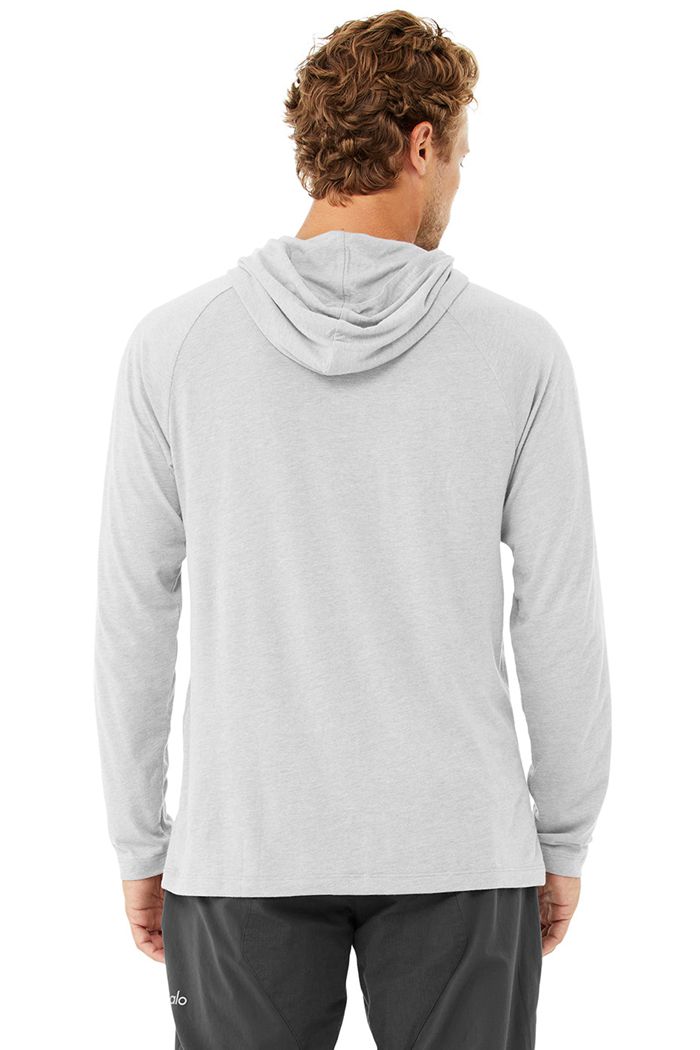 Sudadera Con Capucha Alo Yoga Core Encapuchado Runner Hombre Grises | 042368YUQ