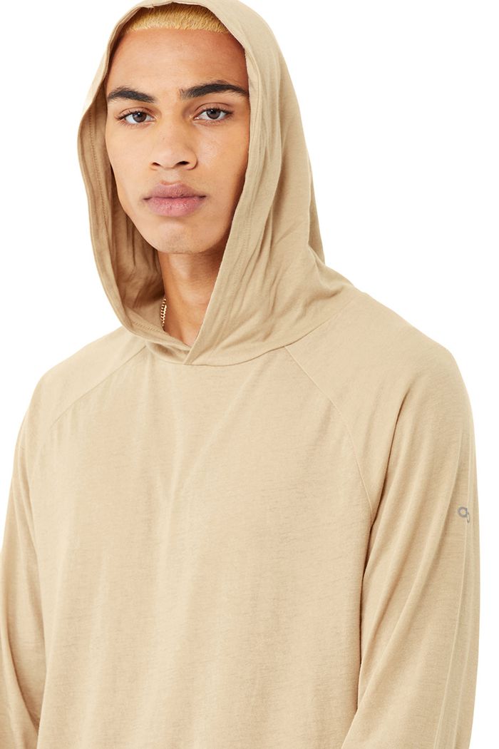 Sudadera Con Capucha Alo Yoga Core Encapuchado Runner Hombre Marrom | 243015QLR