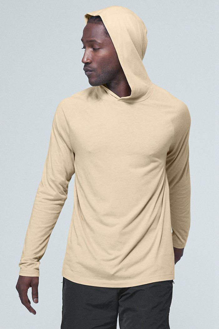 Sudadera Con Capucha Alo Yoga Core Encapuchado Runner Hombre Marrom | 243015QLR