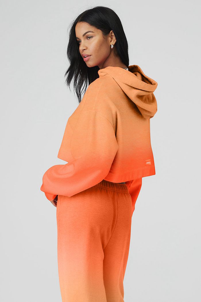 Sudadera Con Capucha Alo Yoga Ombre Bae Mujer Naranjas | 251469MGO
