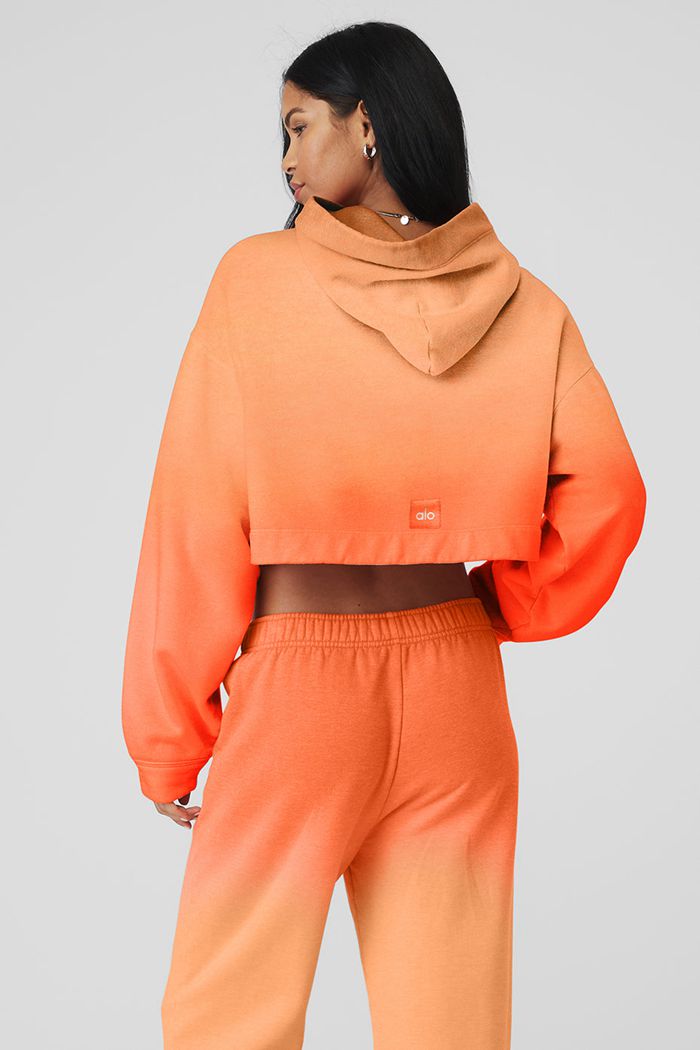 Sudadera Con Capucha Alo Yoga Ombre Bae Mujer Naranjas | 251469MGO