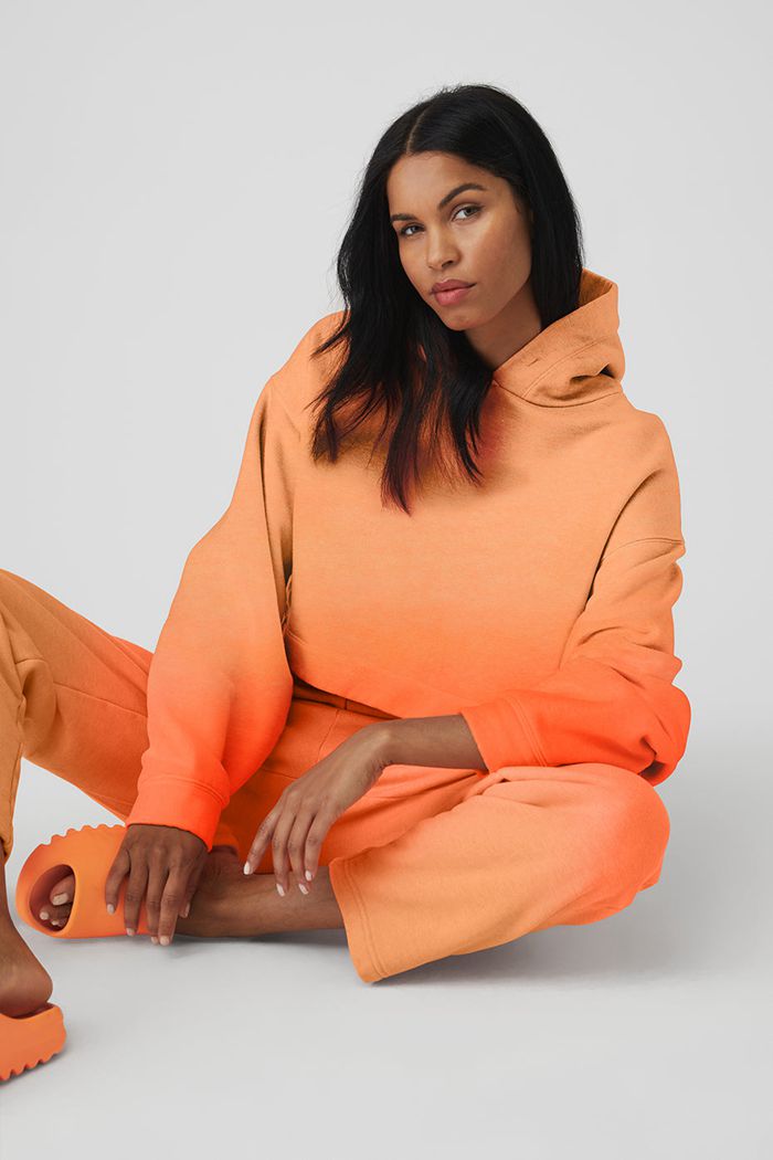 Sudadera Con Capucha Alo Yoga Ombre Bae Mujer Naranjas | 251469MGO