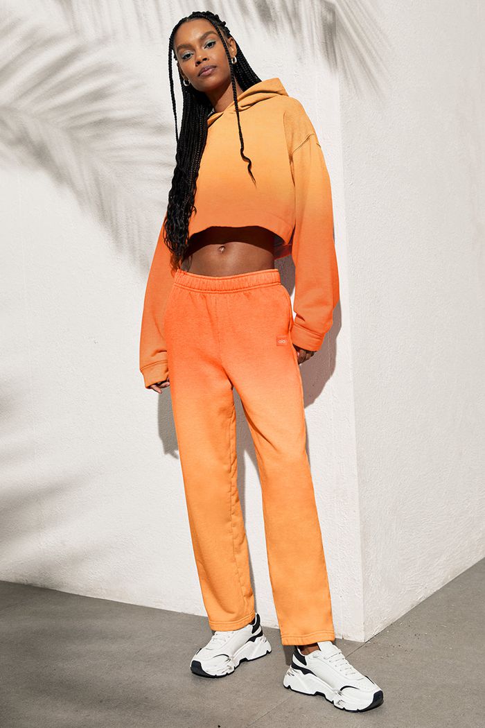 Sudadera Con Capucha Alo Yoga Ombre Bae Mujer Naranjas | 251469MGO