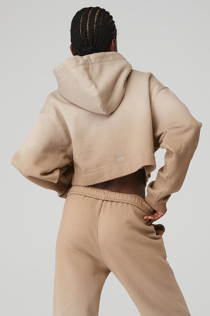 Sudadera Con Capucha Alo Yoga Ombre Bae Mujer Beige | 439076ITR
