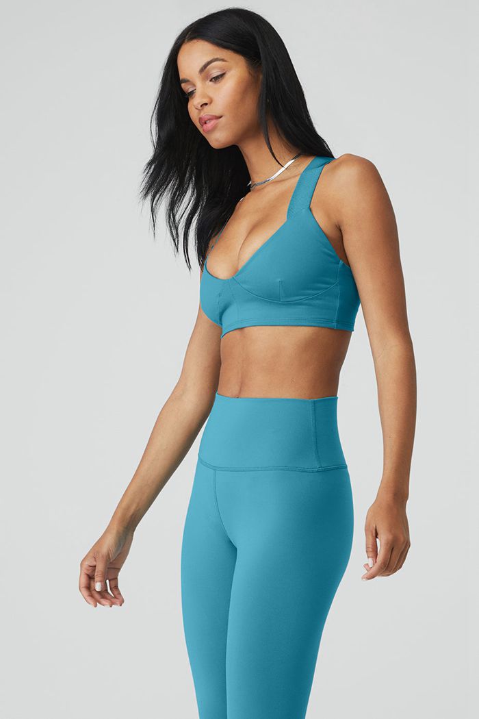 Sujetadores Alo Yoga Airbrush Rev It Up Mujer Azules | 325710AXP