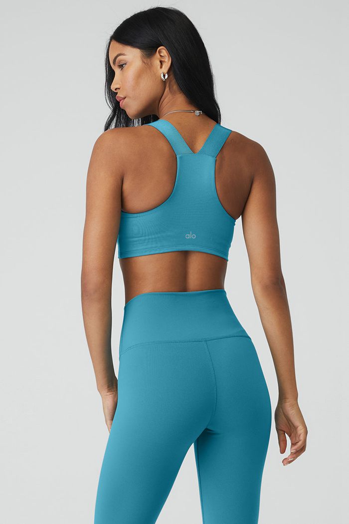 Sujetadores Alo Yoga Airbrush Rev It Up Mujer Azules | 325710AXP