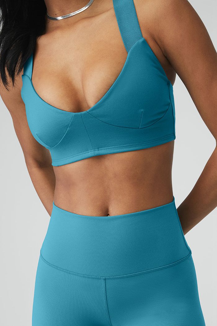 Sujetadores Alo Yoga Airbrush Rev It Up Mujer Azules | 325710AXP