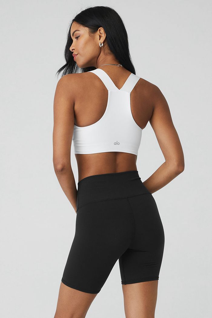 Sujetadores Alo Yoga Airbrush Rev It Up Mujer Blancos | 374218BIO