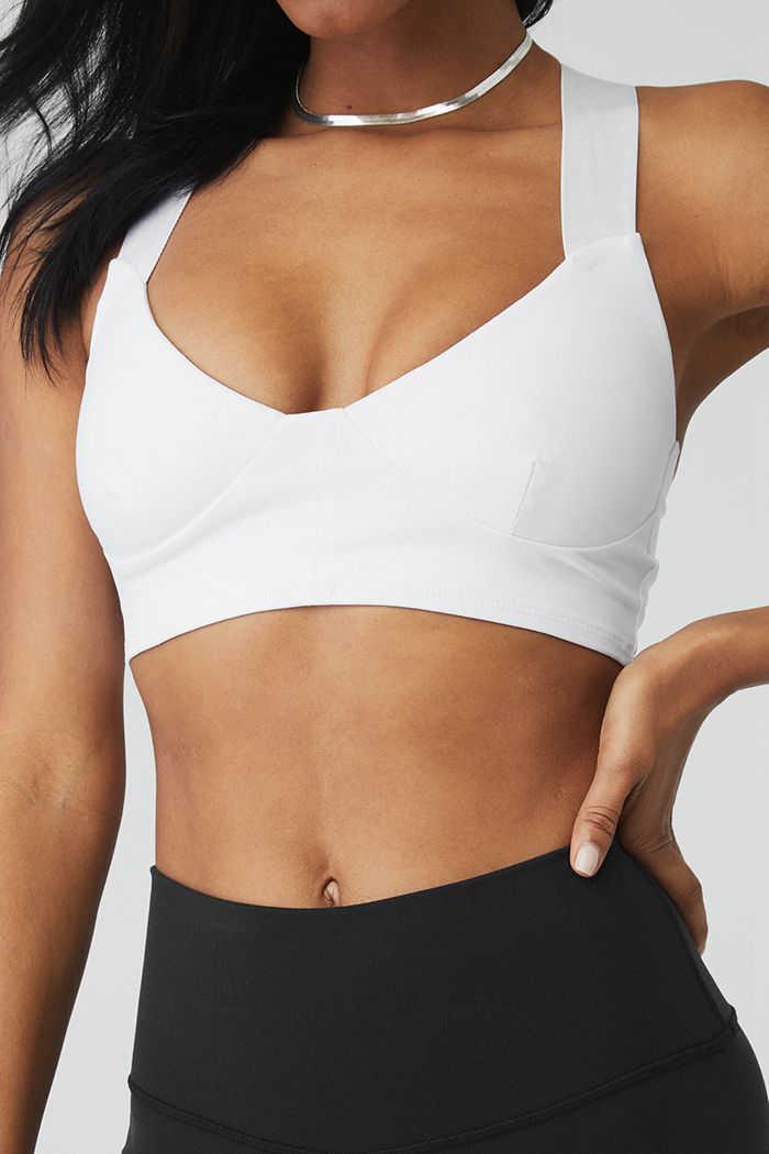 Sujetadores Alo Yoga Airbrush Rev It Up Mujer Blancos | 374218BIO