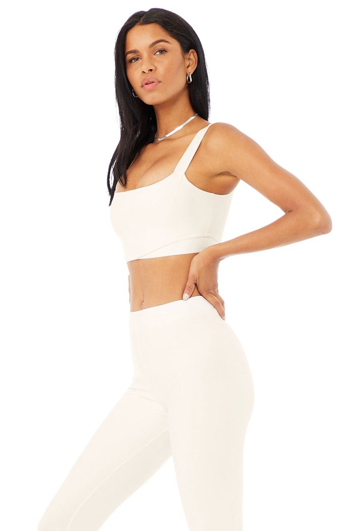Sujetadores Alo Yoga Airlift Corset Mujer Blancos | 104893YRX