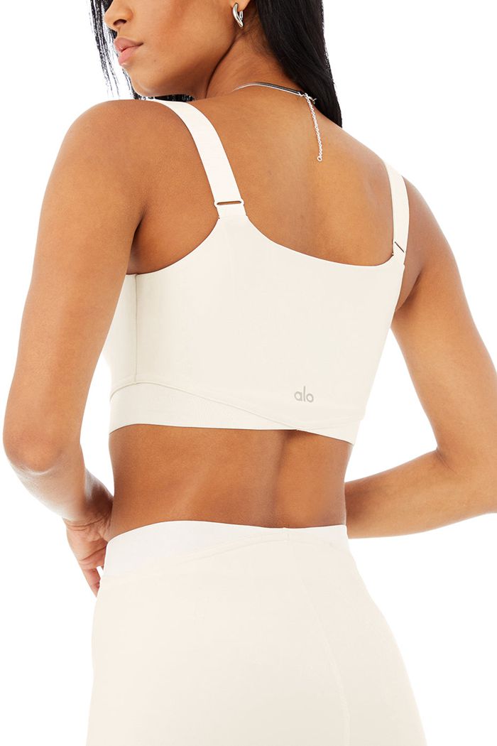 Sujetadores Alo Yoga Airlift Corset Mujer Blancos | 104893YRX
