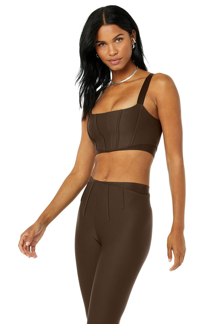 Sujetadores Alo Yoga Airlift Corset Mujer Negros | 243190QSX