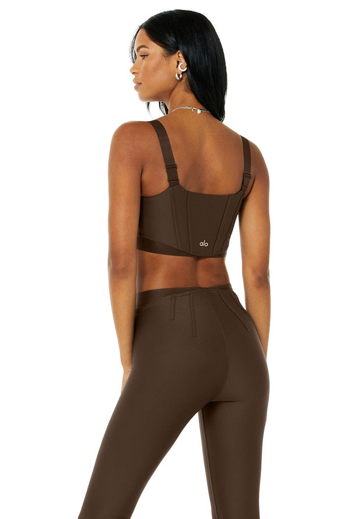 Sujetadores Alo Yoga Airlift Corset Mujer Negros | 243190QSX