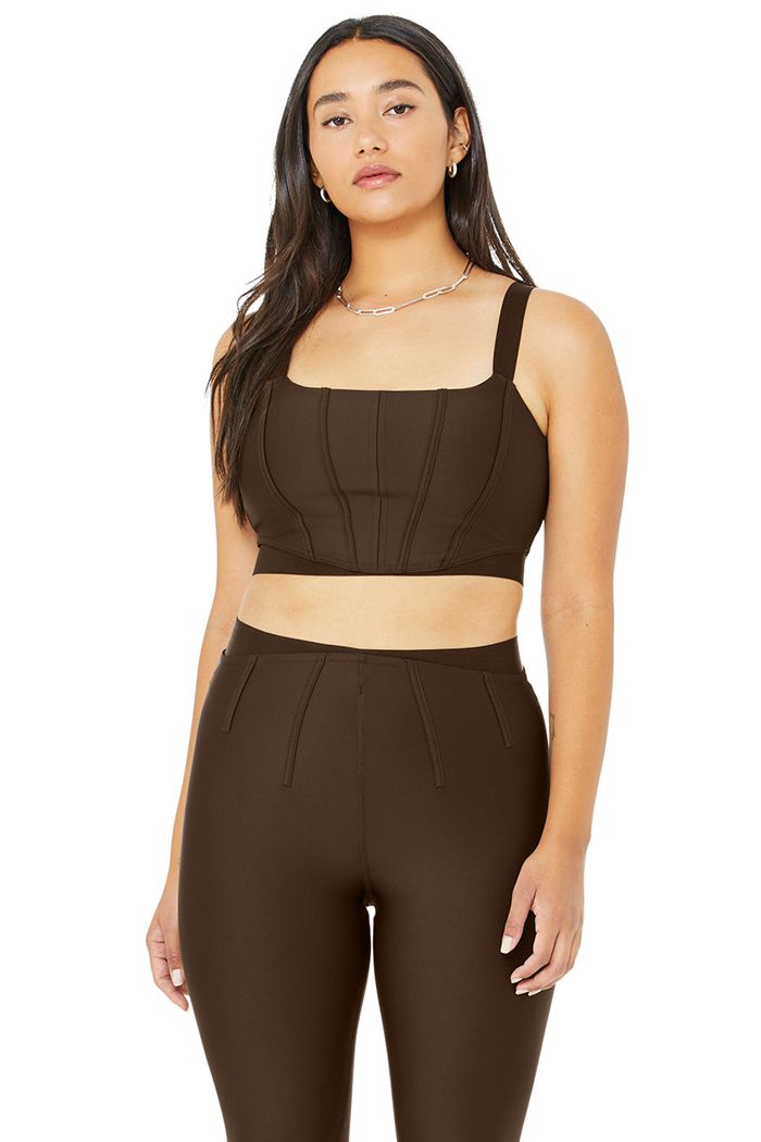 Sujetadores Alo Yoga Airlift Corset Mujer Negros | 243190QSX