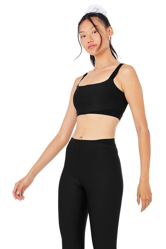 Sujetadores Alo Yoga Airlift Corset Mujer Negros | 946017NTE