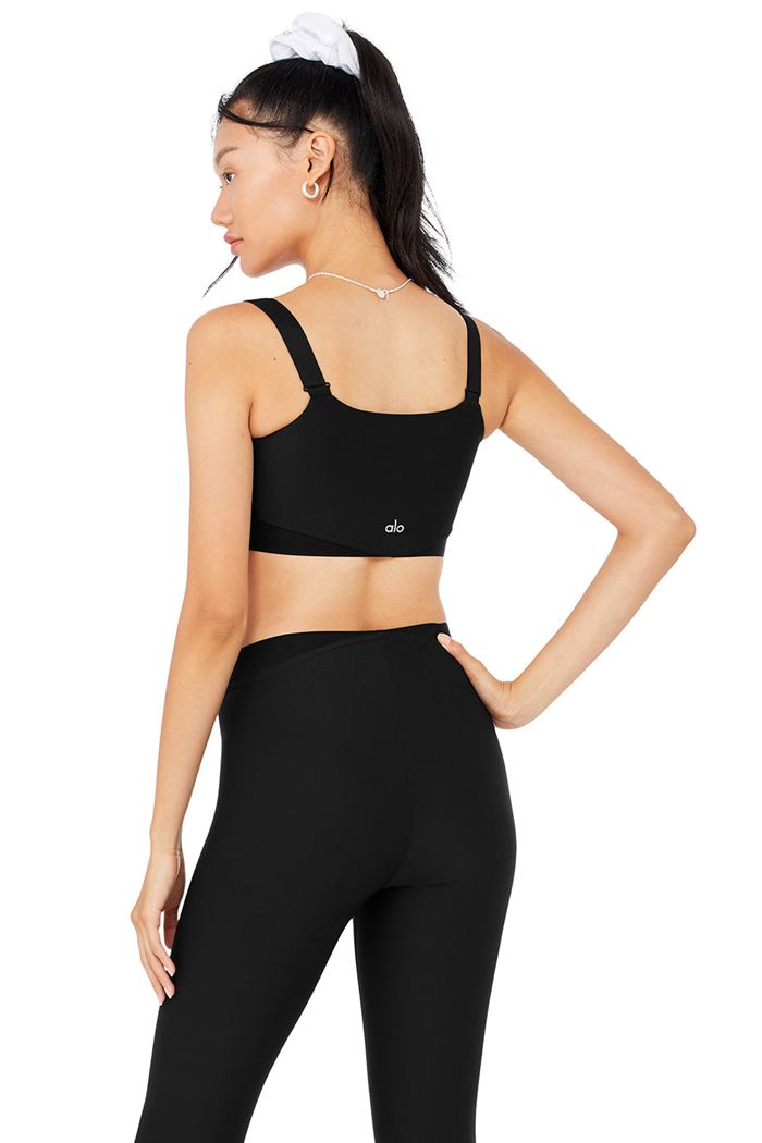 Sujetadores Alo Yoga Airlift Corset Mujer Negros | 946017NTE