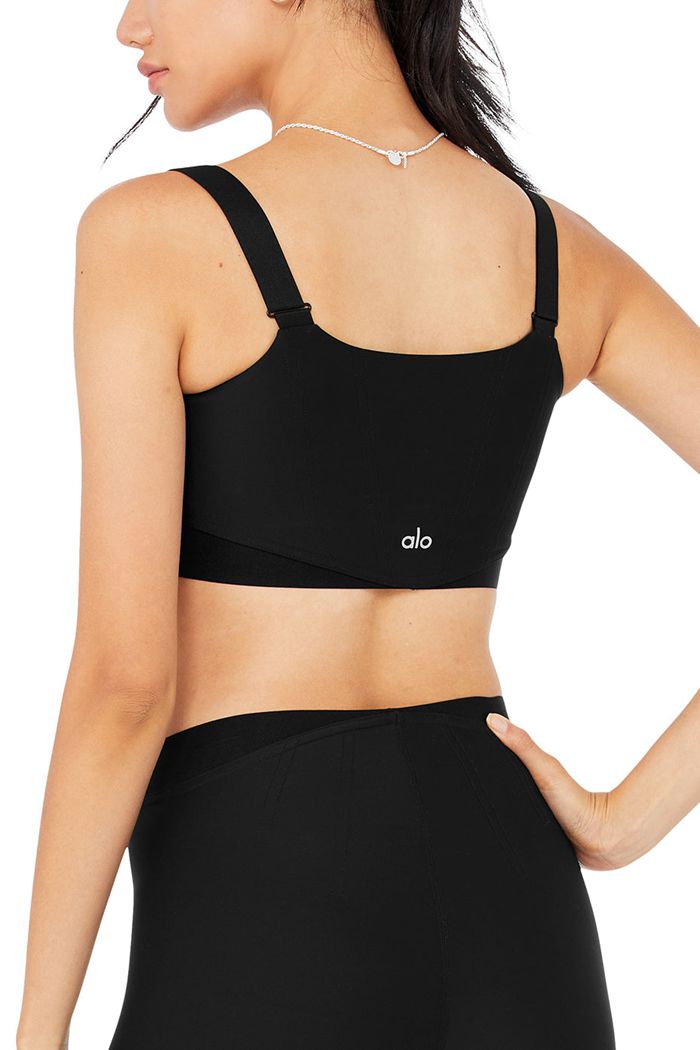 Sujetadores Alo Yoga Airlift Corset Mujer Negros | 946017NTE