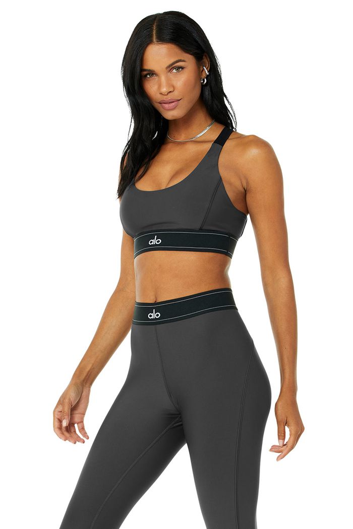 Sujetadores Alo Yoga Airlift Suit Up Mujer Grises Oscuro | 094715DMS