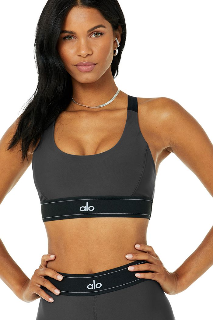 Sujetadores Alo Yoga Airlift Suit Up Mujer Grises Oscuro | 094715DMS