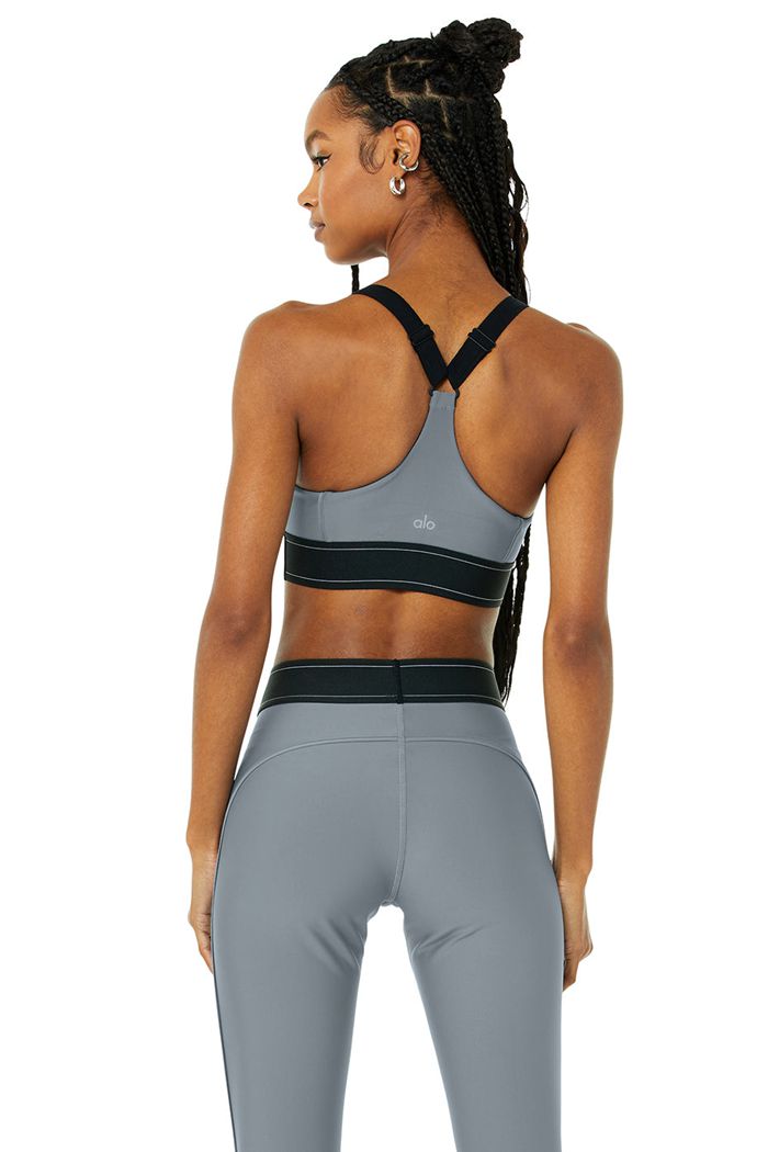 Sujetadores Alo Yoga Airlift Suit Up Mujer Grises | 160542YGL