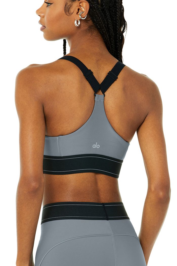 Sujetadores Alo Yoga Airlift Suit Up Mujer Grises | 160542YGL