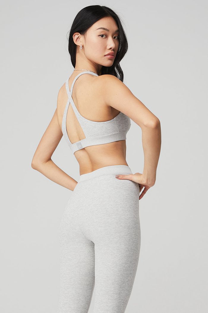 Sujetadores Alo Yoga Alosoft Iconic 90's Mujer Grises | 269541HDE