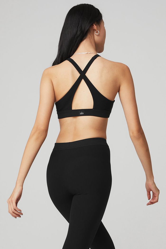 Sujetadores Alo Yoga Alosoft Iconic 90's Mujer Negros | 398207FGO