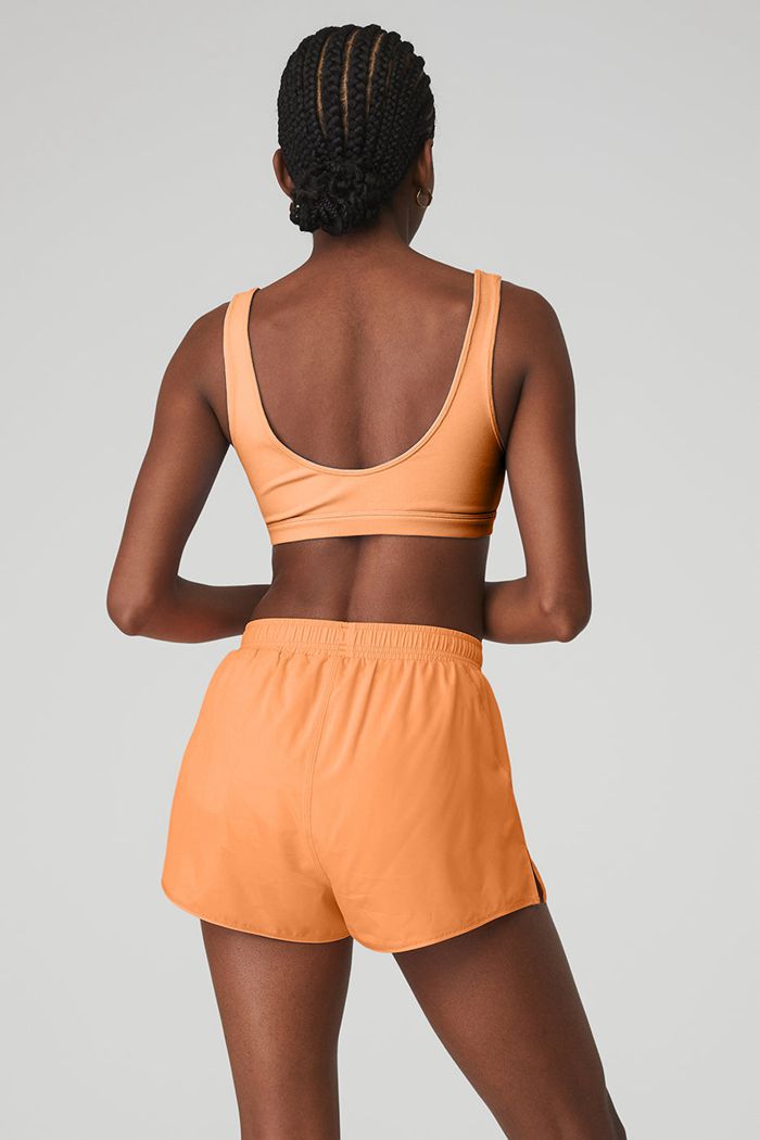 Sujetadores Alo Yoga Ambient Logo Mujer Blancos | 620987MAL