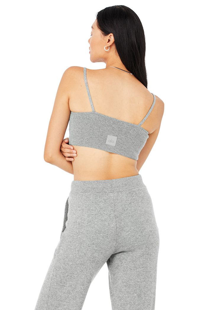 Sujetadores Alo Yoga Cashmere Jet Set Mujer Grises | 057148PHJ