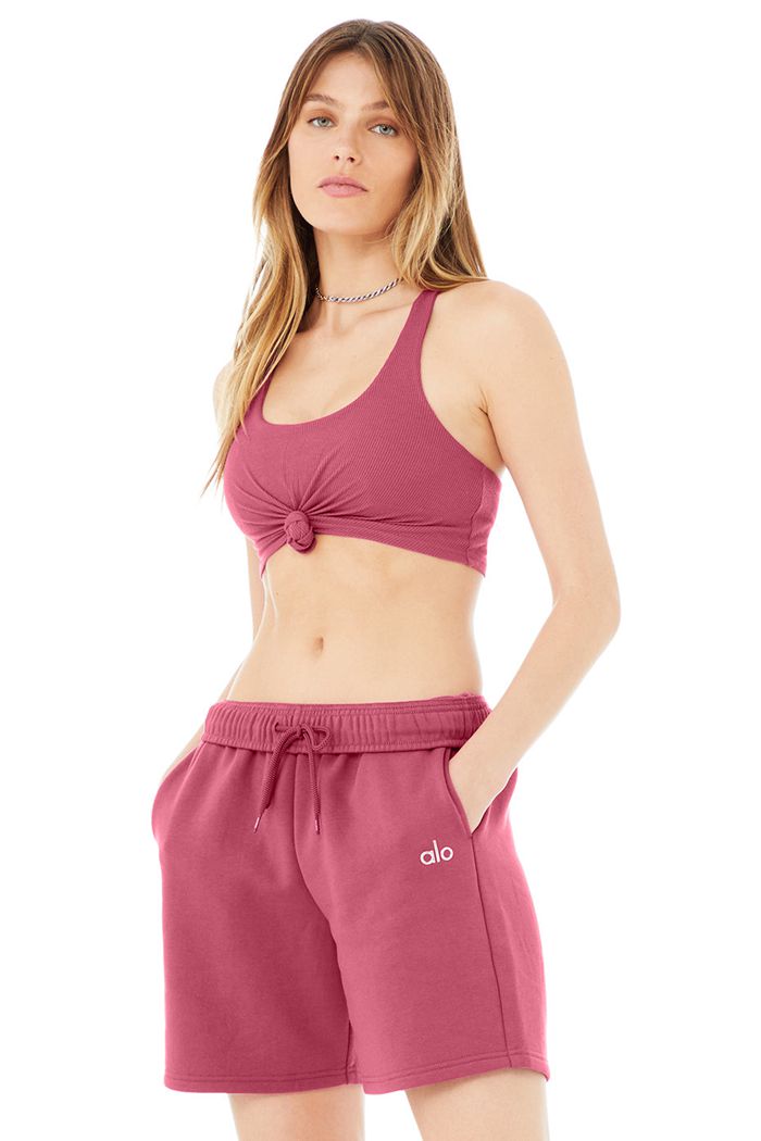Sujetadores Alo Yoga Knot Mujer Morados | 239415AYB