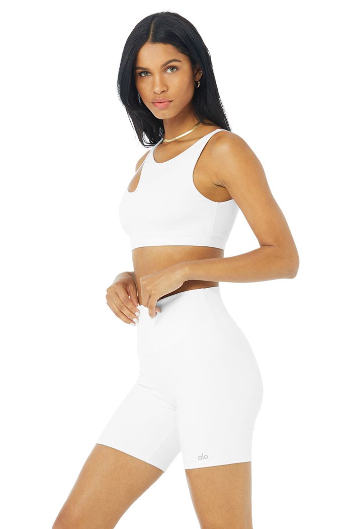 Sujetadores Alo Yoga Peak Mujer Blancos | 751346XIA