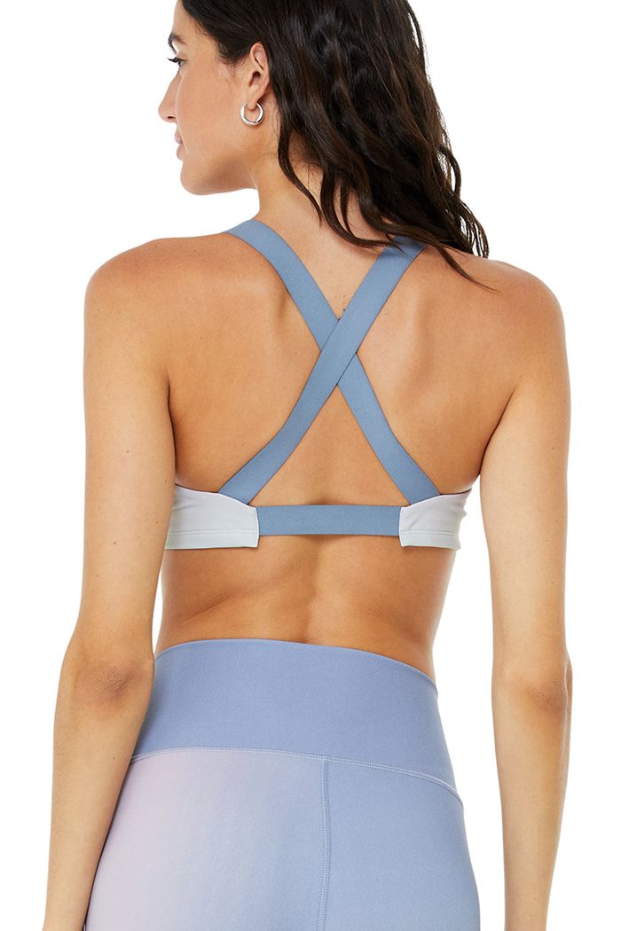 Sujetadores Alo Yoga Vapor Gradient Dusk Take Charge Mujer Azules | 406852WKF