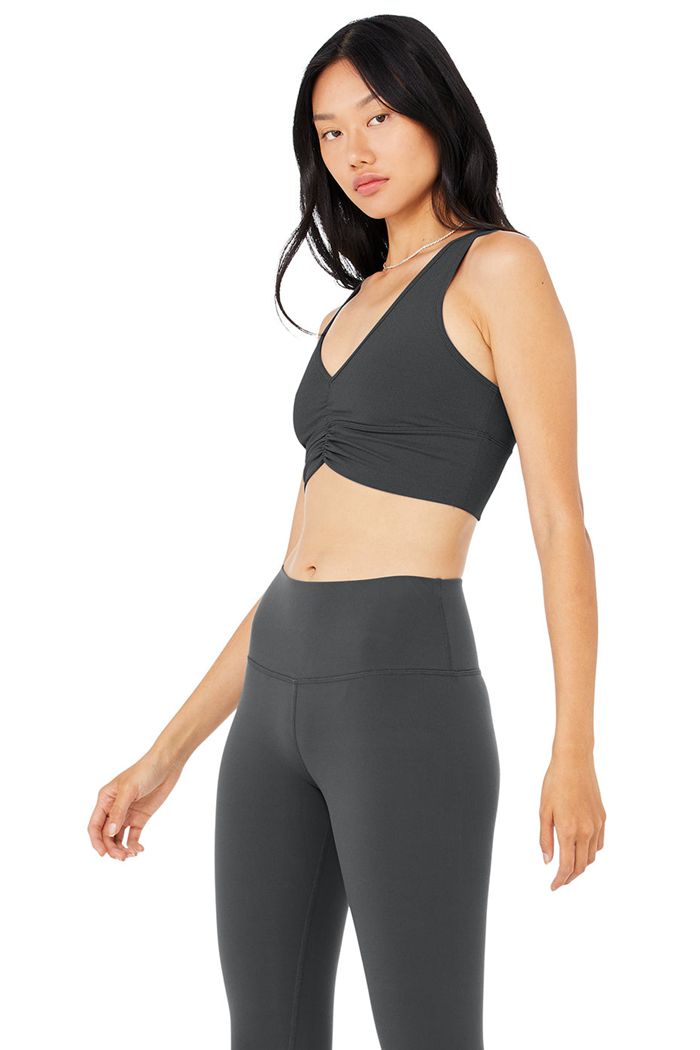 Sujetadores Alo Yoga Wild Thing Mujer Grises Oscuro | 476213ZKU