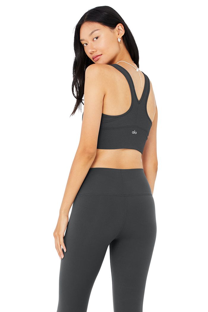 Sujetadores Alo Yoga Wild Thing Mujer Grises Oscuro | 476213ZKU