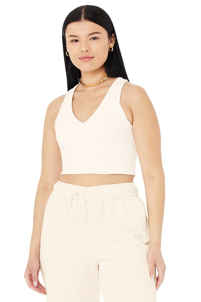 Tank Tops Alo Yoga Airbrush Real Mujer Blancos | 834159HTC