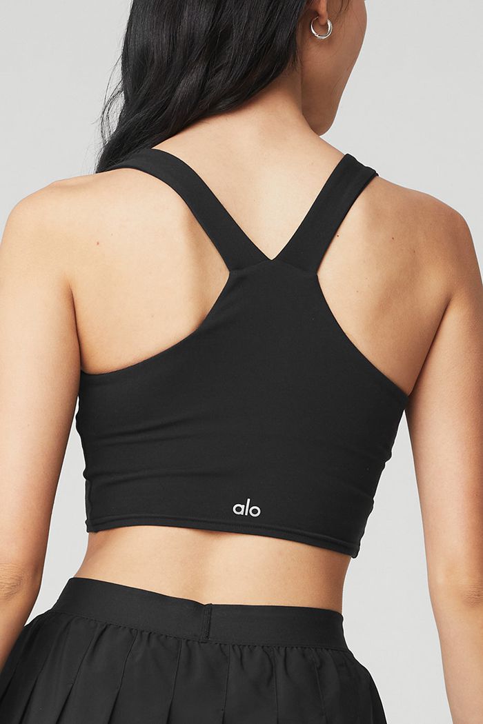 Tank Tops Alo Yoga Airbrush Real Mujer Negros | 016479BKR