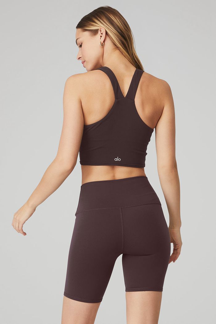 Tank Tops Alo Yoga Airbrush Real Mujer Negros | 876501AEF